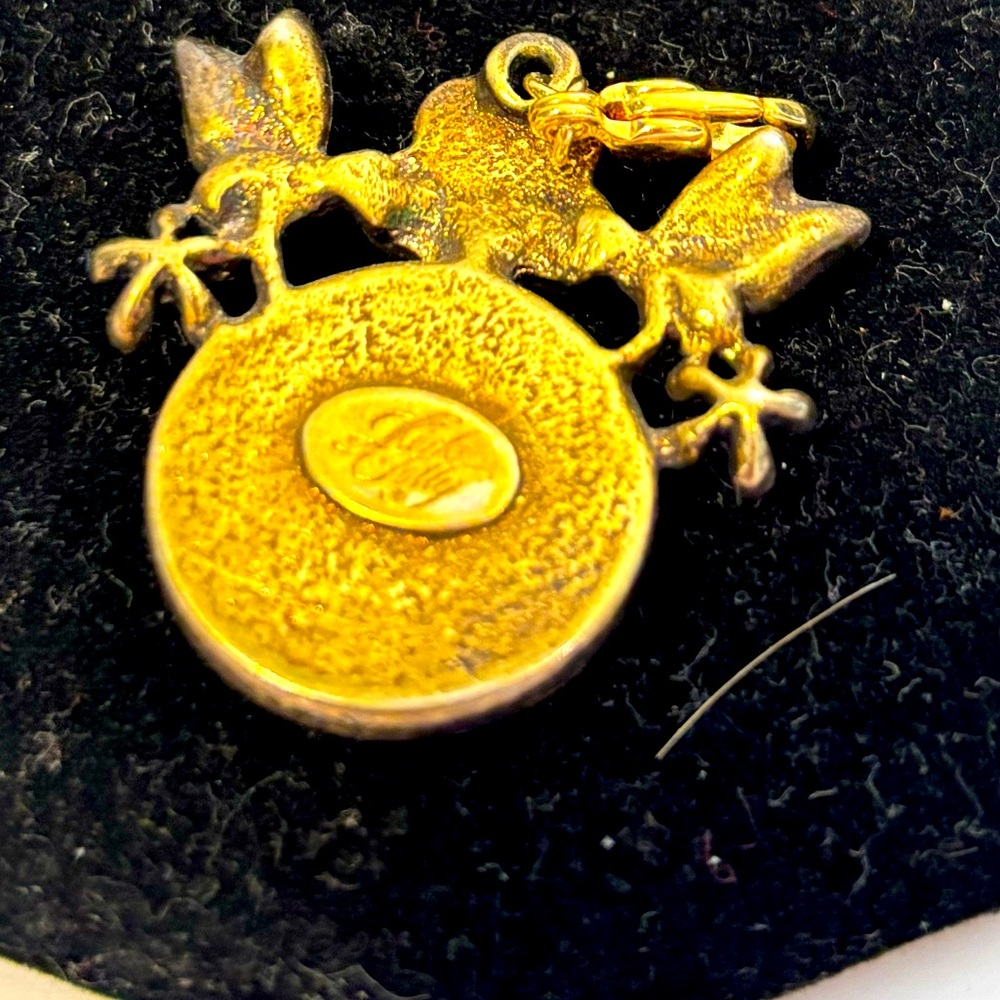 VTG Kirk’s Folly Pendant Dream Angel Cameo w/ AB Iridescent Crystal Butterflies - Picture 6 of 10